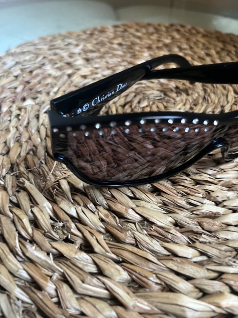 Vintage Cristian Dior 2438 Black Women's Sunglasses with Rhinestone Trim - Picture 16 of 16